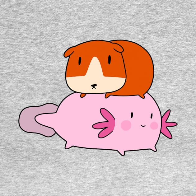 Axolotl and Guinea Pig by saradaboru